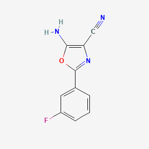 5-Amino-2-(3-fluorophenyl)-1,3-oxazole-4-carbonitrile