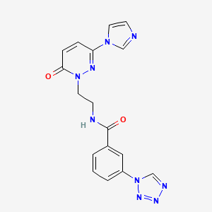 N-(2-(3-(1H-imidazol-1-yl)-6-oxopyridazin-1(6H)-yl)ethyl)-3-(1H-tetrazol-1-yl)benzamide