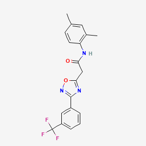 molecular formula C19H16F3N3O2 B2478071 N-(2,4-dimethylphenyl)-2-{3-[3-(trifluoromethyl)phenyl]-1,2,4-oxadiazol-5-yl}acetamide CAS No. 478042-40-9
