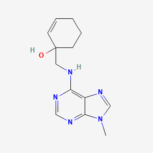 1-[[(9-Methylpurin-6-yl)amino]methyl]cyclohex-2-en-1-ol