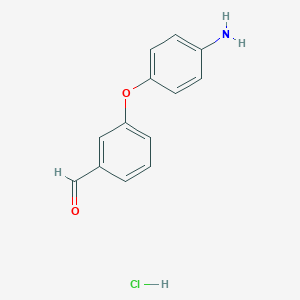 B2478073 3-(4-Aminophenoxy)benzaldehyde;hydrochloride CAS No. 2418703-90-7