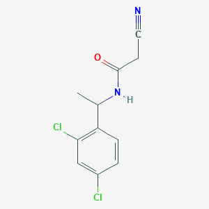 2-cyano-N-[1-(2,4-dichlorophenyl)ethyl]acetamide