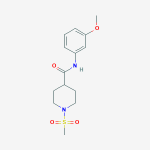 molecular formula C14H20N2O4S B2478086 N-(3-methoxyphenyl)-1-(methylsulfonyl)piperidine-4-carboxamide CAS No. 693821-55-5