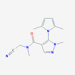 molecular formula C14H17N5O B2478091 N-(cyanomethyl)-5-(2,5-dimethyl-1H-pyrrol-1-yl)-N,1-dimethyl-1H-pyrazole-4-carboxamide CAS No. 1311929-07-3