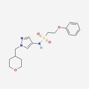 2-phenoxy-N-(1-((tetrahydro-2H-pyran-4-yl)methyl)-1H-pyrazol-4-yl)ethanesulfonamide