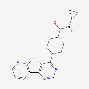 molecular formula C18H19N5OS B2478180 N-cyclopropyl-1-(8-thia-3,5,10-triazatricyclo[7.4.0.02,7]trideca-1(9),2(7),3,5,10,12-hexaen-6-yl)piperidine-4-carboxamide CAS No. 1111196-98-5