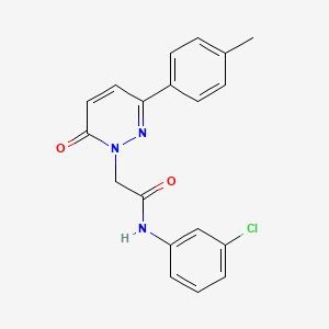 molecular formula C19H16ClN3O2 B2478267 N-(3-chlorophenyl)-2-[3-(4-methylphenyl)-6-oxo-1,6-dihydropyridazin-1-yl]acetamide CAS No. 923077-64-9