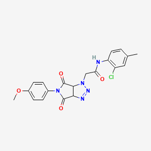molecular formula C20H18ClN5O4 B2478278 N-(2-chloro-4-methylphenyl)-2-[5-(4-methoxyphenyl)-4,6-dioxo-1H,3aH,4H,5H,6H,6aH-pyrrolo[3,4-d][1,2,3]triazol-1-yl]acetamide CAS No. 1052613-56-5
