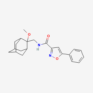 molecular formula C22H26N2O3 B2478285 N-[(2-methoxyadamantan-2-yl)methyl]-5-phenyl-1,2-oxazole-3-carboxamide CAS No. 1797901-11-1