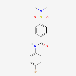 molecular formula C15H15BrN2O3S B2478309 N-(4-bromophenyl)-4-(dimethylsulfamoyl)benzamide CAS No. 313646-63-8