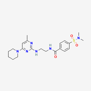 4-(N,N-dimethylsulfamoyl)-N-(2-((4-methyl-6-(piperidin-1-yl)pyrimidin-2-yl)amino)ethyl)benzamide