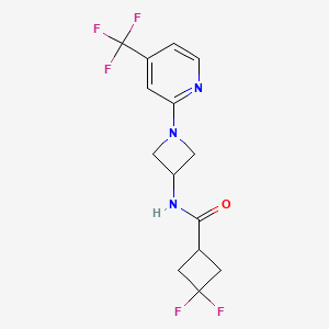 3,3-Difluoro-N-[1-[4-(trifluoromethyl)pyridin-2-yl]azetidin-3-yl]cyclobutane-1-carboxamide