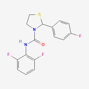 N-(2,6-difluorophenyl)-2-(4-fluorophenyl)thiazolidine-3-carboxamide
