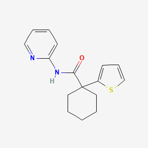 N-(pyridin-2-yl)-1-(thiophen-2-yl)cyclohexanecarboxamide