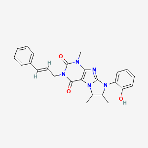 3-cinnamyl-8-(2-hydroxyphenyl)-1,6,7-trimethyl-1H-imidazo[2,1-f]purine-2,4(3H,8H)-dione