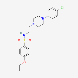 molecular formula C20H26ClN3O3S B2478459 N-(2-(4-(4-chlorophenyl)piperazin-1-yl)ethyl)-4-ethoxybenzenesulfonamide CAS No. 1049466-93-4