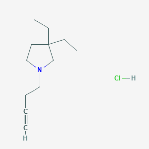 1-But-3-ynyl-3,3-diethylpyrrolidine;hydrochloride