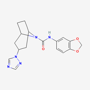 (1R,5S)-N-(benzo[d][1,3]dioxol-5-yl)-3-(1H-1,2,4-triazol-1-yl)-8-azabicyclo[3.2.1]octane-8-carboxamide
