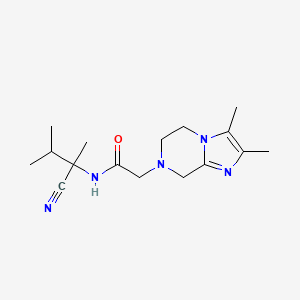 N-(1-cyano-1,2-dimethylpropyl)-2-{2,3-dimethyl-5H,6H,7H,8H-imidazo[1,2-a]pyrazin-7-yl}acetamide