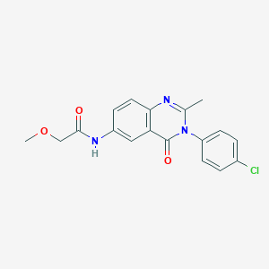 N-(3-(4-chlorophenyl)-2-methyl-4-oxo-3,4-dihydroquinazolin-6-yl)-2-methoxyacetamide