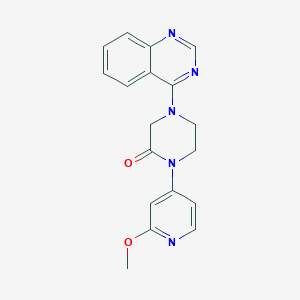 1-(2-Methoxypyridin-4-yl)-4-quinazolin-4-ylpiperazin-2-one