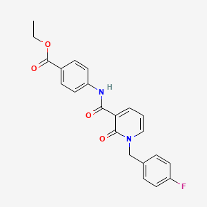 Ethyl 4-(1-(4-fluorobenzyl)-2-oxo-1,2-dihydropyridine-3-carboxamido)benzoate