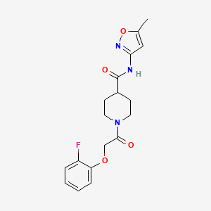 1-(2-(2-fluorophenoxy)acetyl)-N-(5-methylisoxazol-3-yl)piperidine-4-carboxamide