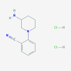 2-(3-Aminopiperidin-1-yl)benzonitrile;dihydrochloride