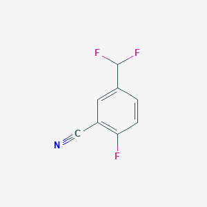 molecular formula C8H4F3N B2478541 5-(Difluoromethyl)-2-fluorobenzonitrile CAS No. 934175-58-3