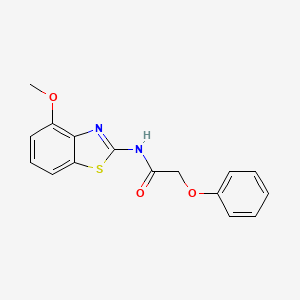 molecular formula C16H14N2O3S B2478551 N-(4-methoxy-1,3-benzothiazol-2-yl)-2-phenoxyacetamide CAS No. 476285-11-7