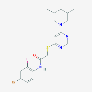 molecular formula C19H22BrFN4OS B2478558 N-(4-BROMO-2-FLUOROPHENYL)-2-{[6-(3,5-DIMETHYLPIPERIDIN-1-YL)PYRIMIDIN-4-YL]SULFANYL}ACETAMIDE CAS No. 1251619-99-4