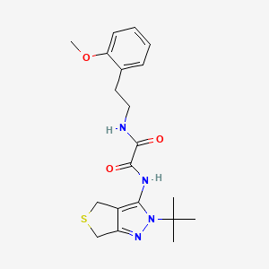 molecular formula C20H26N4O3S B2478570 N-{2-tert-butyl-2H,4H,6H-thieno[3,4-c]pyrazol-3-yl}-N'-[2-(2-methoxyphenyl)ethyl]ethanediamide CAS No. 899756-49-1