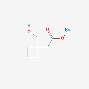 molecular formula C7H11NaO3 B2478588 Sodium 2-(1-(hydroxymethyl)cyclobutyl)acetate CAS No. 2173996-73-9