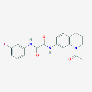 molecular formula C19H18FN3O3 B2478595 N-(1-acetyl-1,2,3,4-tetrahydroquinolin-7-yl)-N'-(3-fluorophenyl)ethanediamide CAS No. 898439-76-4