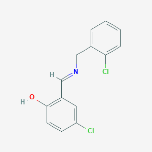4-chloro-2-{(E)-[(2-chlorobenzyl)imino]methyl}phenol