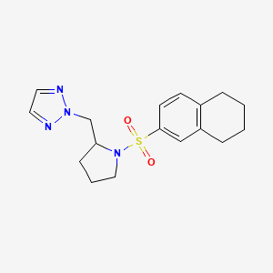 2-{[1-(5,6,7,8-tetrahydronaphthalene-2-sulfonyl)pyrrolidin-2-yl]methyl}-2H-1,2,3-triazole