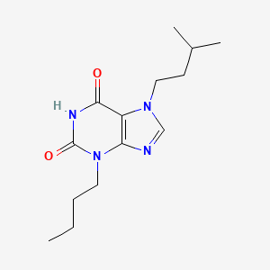 3-butyl-7-(3-methylbutyl)-2,3,6,7-tetrahydro-1H-purine-2,6-dione