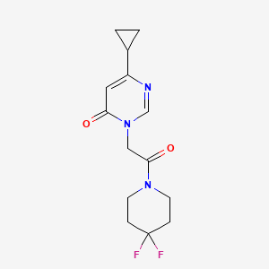 6-Cyclopropyl-3-[2-(4,4-difluoropiperidin-1-yl)-2-oxoethyl]pyrimidin-4-one