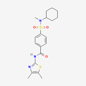 4-(N-cyclohexyl-N-methylsulfamoyl)-N-(4,5-dimethylthiazol-2-yl)benzamide