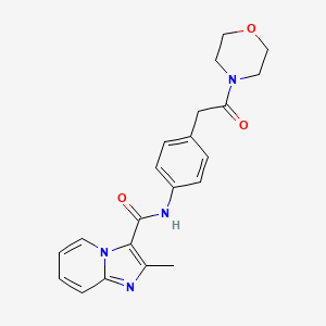 2-methyl-N-(4-(2-morpholino-2-oxoethyl)phenyl)imidazo[1,2-a]pyridine-3-carboxamide
