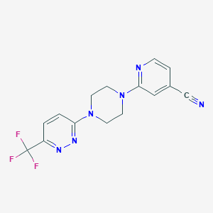 2-[4-[6-(Trifluoromethyl)pyridazin-3-yl]piperazin-1-yl]pyridine-4-carbonitrile