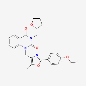1-((2-(4-ethoxyphenyl)-5-methyloxazol-4-yl)methyl)-3-((tetrahydrofuran-2-yl)methyl)quinazoline-2,4(1H,3H)-dione