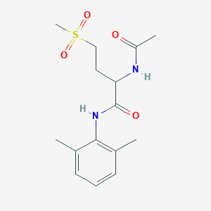 molecular formula C15H22N2O4S B2478679 N-(2,6-dimethylphenyl)-2-acetamido-4-methanesulfonylbutanamide CAS No. 1009701-65-8
