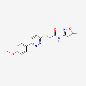 2-((6-(4-methoxyphenyl)pyridazin-3-yl)thio)-N-(5-methylisoxazol-3-yl)acetamide