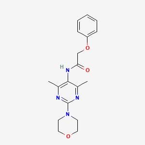 molecular formula C18H22N4O3 B2478681 N-(4,6-dimethyl-2-morpholinopyrimidin-5-yl)-2-phenoxyacetamide CAS No. 1448059-67-3