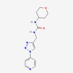 1-((1-(pyridin-4-yl)-1H-1,2,3-triazol-4-yl)methyl)-3-(tetrahydro-2H-pyran-4-yl)urea