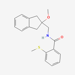 molecular formula C19H21NO2S B2478683 N-((2-methoxy-2,3-dihydro-1H-inden-2-yl)methyl)-2-(methylthio)benzamide CAS No. 2034346-15-9