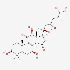 (6S)-6-hydroxy-2-methyl-4-oxo-6-[(3S,7S,10S,12S,13R,14R,17S)-3,7,12-trihydroxy-4,4,10,13,14-pentamethyl-11,15-dioxo-2,3,5,6,7,12,16,17-octahydro-1H-cyclopenta[a]phenanthren-17-yl]heptanoic acid