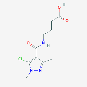 4-{[(5-chloro-1,3-dimethyl-1H-pyrazol-4-yl)carbonyl]amino}butanoic acid