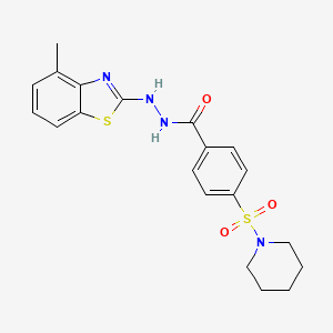 N'-(4-methylbenzo[d]thiazol-2-yl)-4-(piperidin-1-ylsulfonyl)benzohydrazide